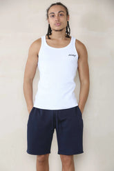Slim Mid Length Jersey Short - Navy Cicay